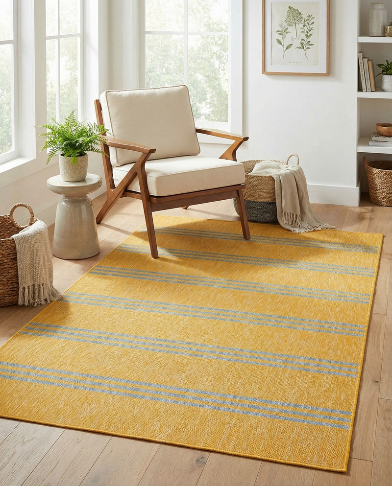Urban Oasis Rugs Collection Area Rug -  District (Yellow and Aqua) Rectangle Yellow and Aqua  lifestyle 8