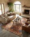 Benares Handwoven Jute Collection Area Rug - Ganges Rectangle Multi  lifestyle 17