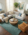Eternal Plush Oasis Collection Area Rug -  Tranquility (Forest Green) Rectangle Forest Green  lifestyle 25