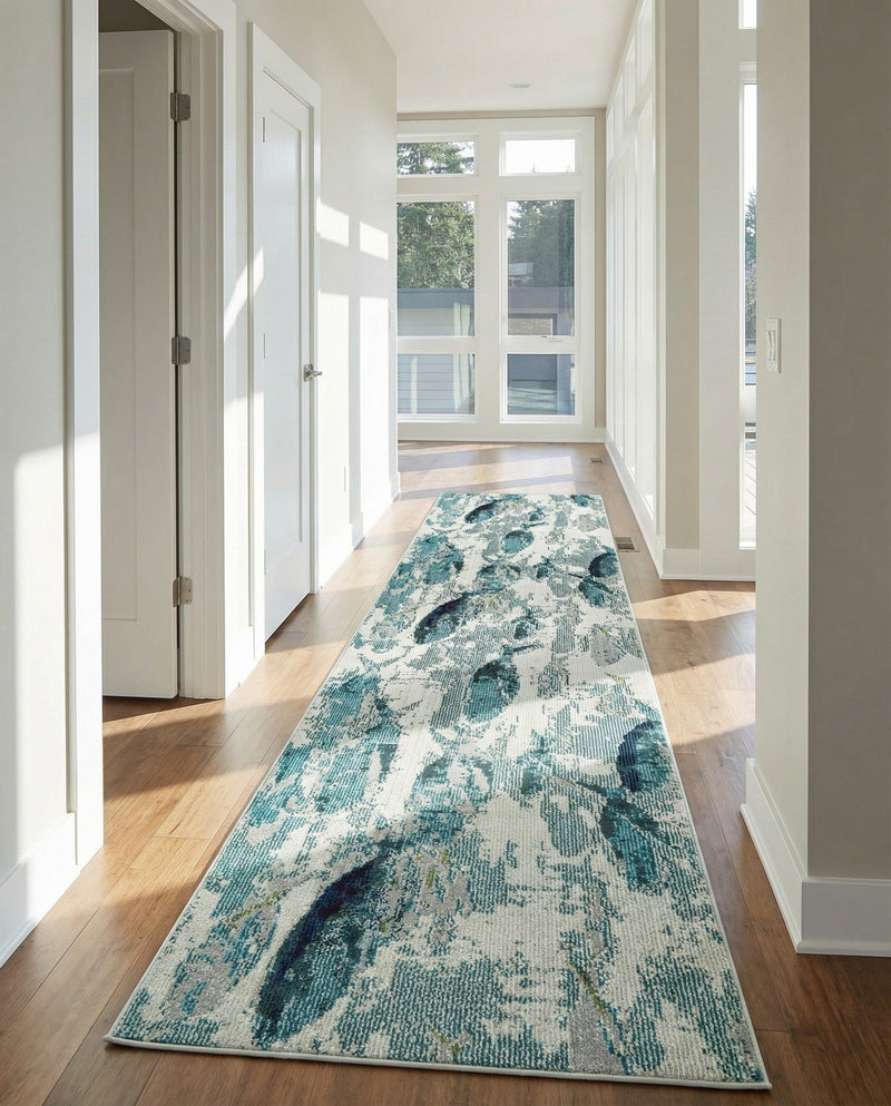 Sorrento Shores Collection Area Rug -  Praiano Runner Light Blue  lifestyle 25