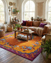 Caribbean Cove Collection Area Rug -  Nevis Rectangle Orange  lifestyle 25