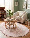 Cambridge Classics Collection Area Rug -  Pembroke (Pink) Oval Pink  lifestyle 63