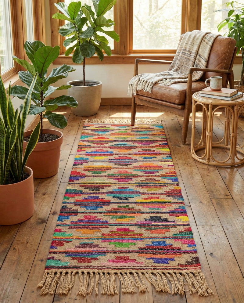 Tulum Trellis Collection Area Rug - Casablanca Runner Multi  lifestyle 25
