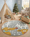 Wonder Tykes Collection Area Rug -  Mystic Round Gray  lifestyle 42