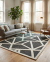 Monochrome Collection Area Rug -  Onyx Rectangle Gray  lifestyle 5