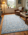 Savannah Elegance Collection Area Rug - Augusta (Aqua Blue) Rectangle Aqua Blue  lifestyle 27