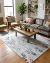 Aegean Elegance Washables Collection Area Rug -  Zakynthos Rectangle Ivory Gray  lifestyle 26