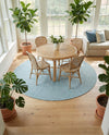 Seaside Serenity Collection Area Rug - Veranda (Aquamarine) Round Aquamarine  lifestyle 61