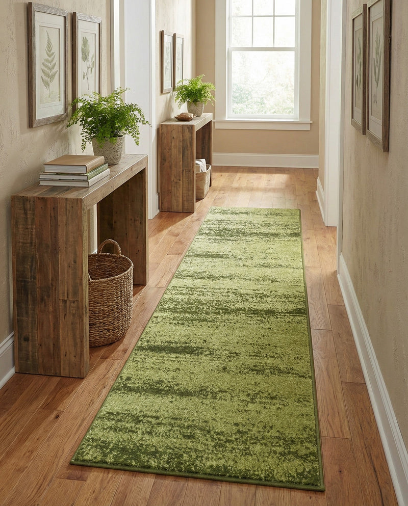 Studio Haven Collection Area Rug -  Gallery (Green) Runner Green  lifestyle 57