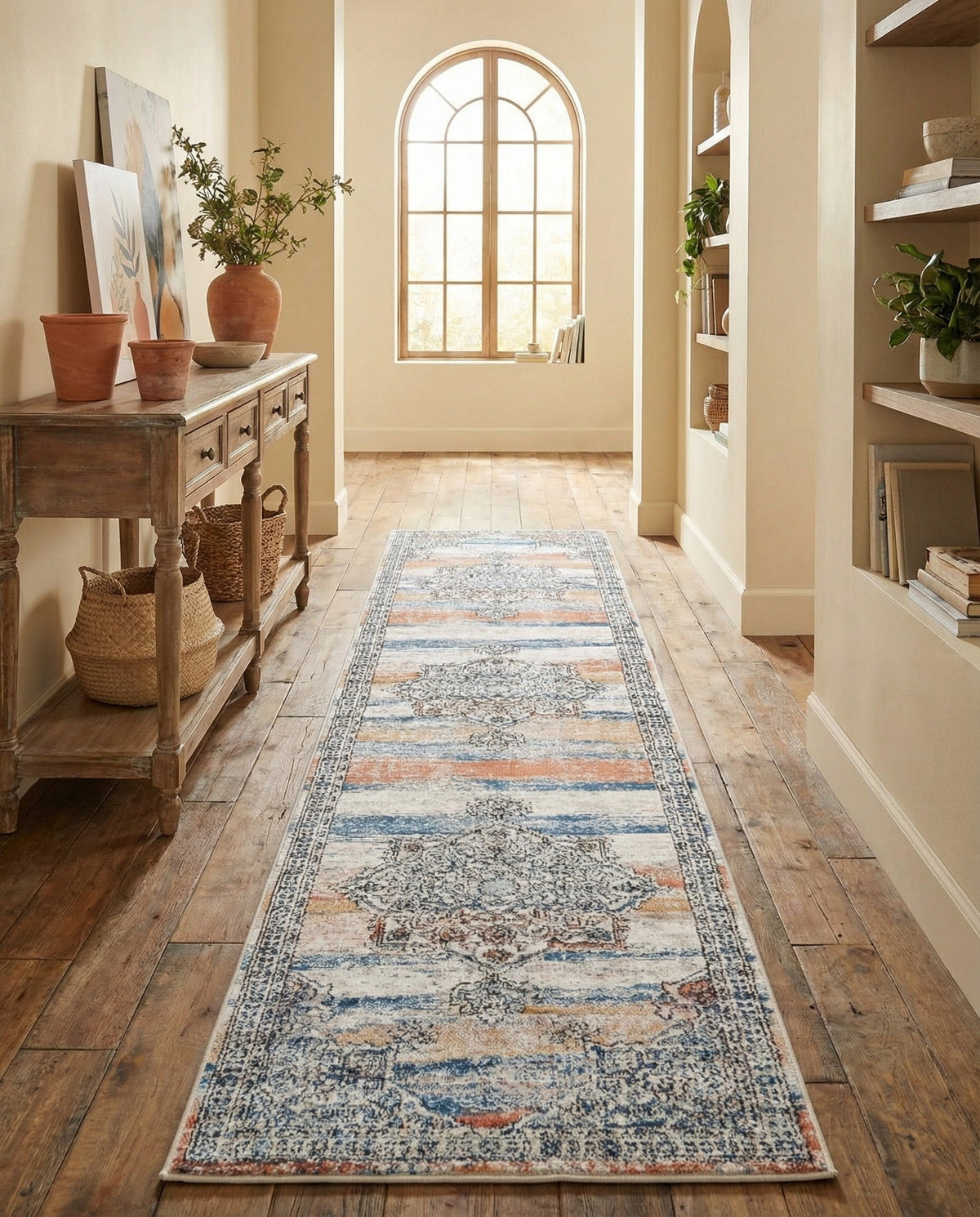 Mykonos Manor Collection Area Rug -  Tinos (Multi) Runner Multi  lifestyle 104
