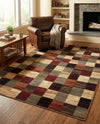 Bistro Lounge Collection Area Rug - Espresso Rectangle Multi  lifestyle 10