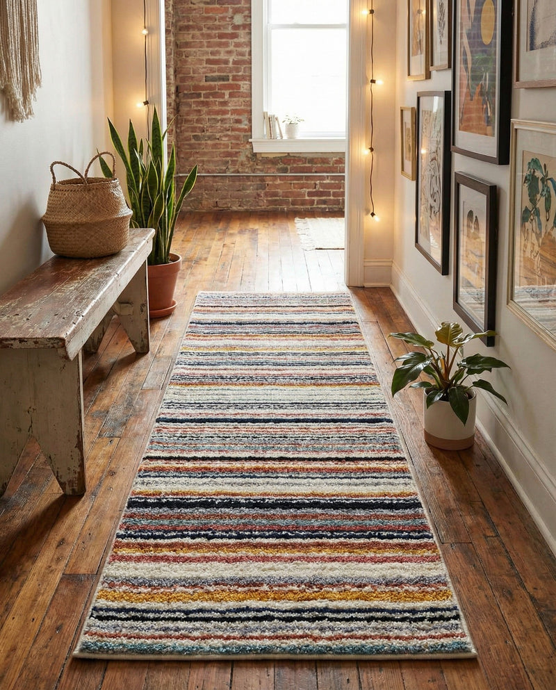 Marrakech Mosaic Collection Area Rug - Casablanca Runner Ivory  lifestyle 76