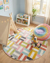 Wonder Tykes Collection Area Rug -  Kaleidoscope Round Multi  lifestyle 32