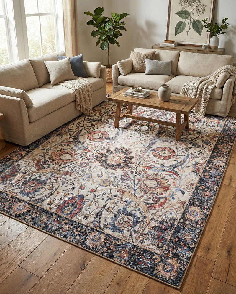 Heritage Elegance Collection Area Rug -  Topkapi Rectangle Ivory  lifestyle 32