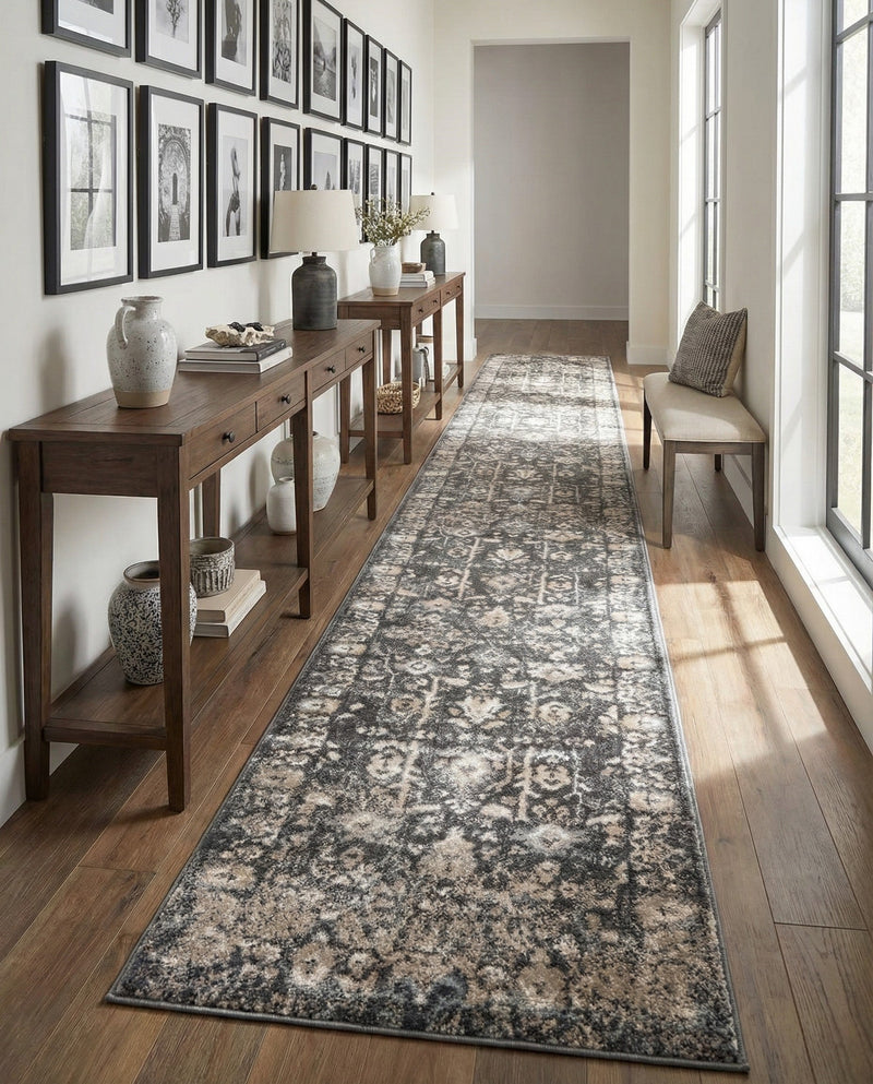 Cascade Range Collection Area Rug -  Shasta (Gray) Runner Gray  lifestyle 40