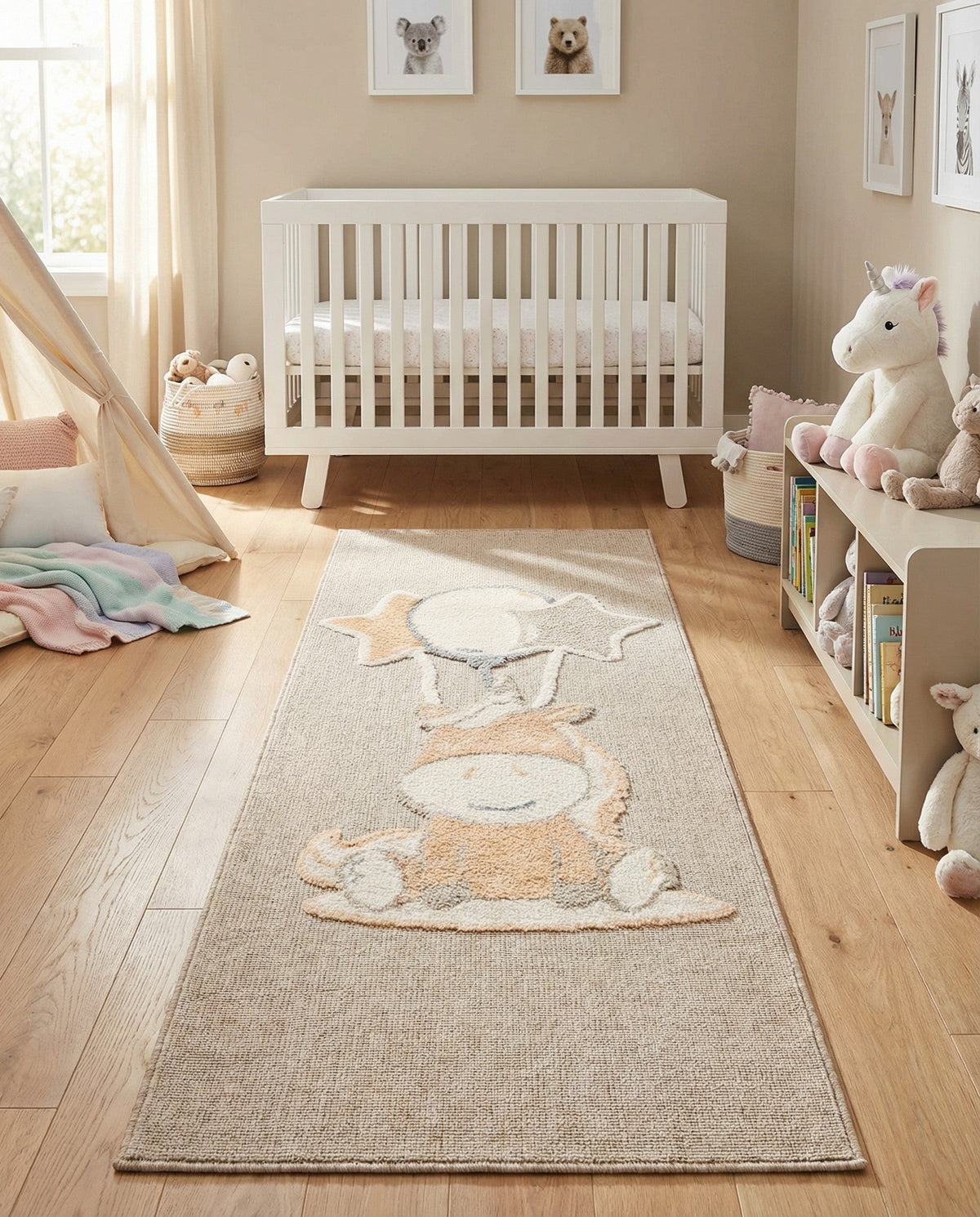 Wonder Tykes Collection Area Rug - Enchanted Runner Peach Blossom  lifestyle 47