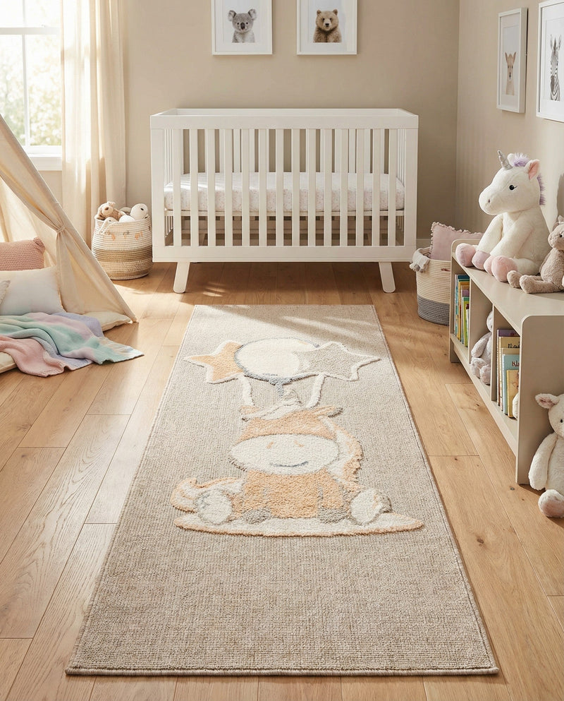 Wonder Tykes Collection Area Rug - Enchanted Runner Peach Blossom  lifestyle 47