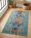 Venetian Tapestry Collection Area Rug -  Giudecca Rectangle Turquoise  lifestyle 15