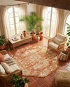 Savannah Soiree Collection Area Rug -  Everglade (Rust Red) Octagon Rust Red  lifestyle 56