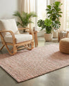 Coastal Haven Striped Jute Collection Area Rug - Marina Rectangle Pink and Gray  lifestyle 19