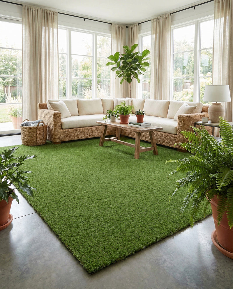Meadow Retreat Collection Area Rug - Glen Rectangle Green  lifestyle 42