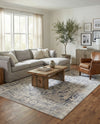 Coastal Manor Collection Area Rug -  Wavecrest Rectangle Gray  lifestyle 24