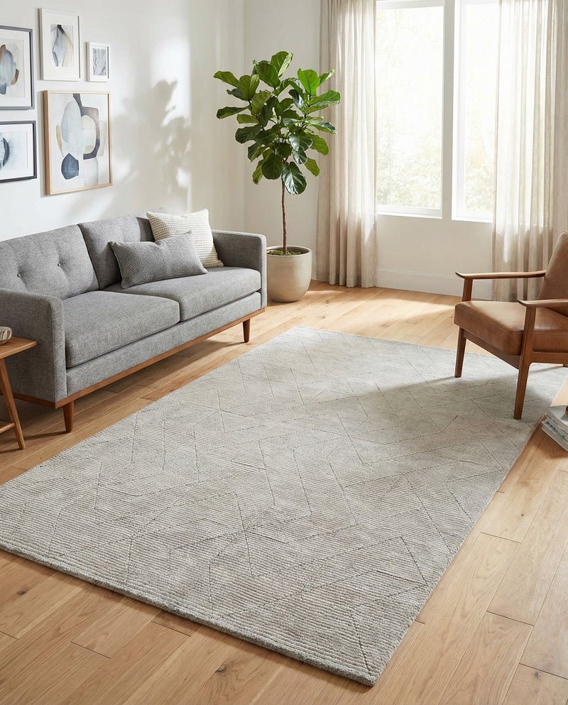 Nordic Loom Geometric Collection Area Rug - Oslo Rectangle Steel gray  lifestyle 22