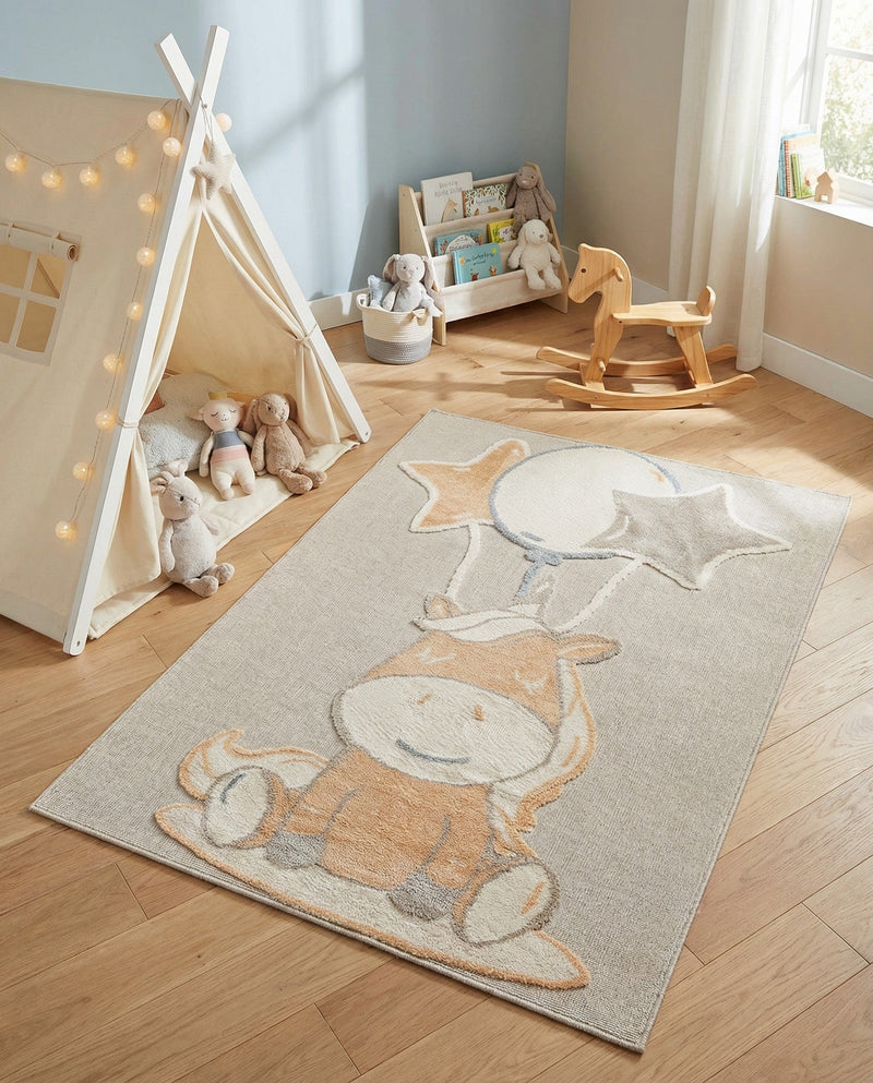 Wonder Tykes Collection Area Rug - Enchanted Rectangle Peach Blossom  lifestyle 20