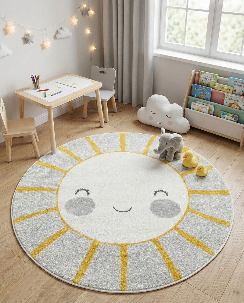 Wonder Tykes Collection Area Rug -  Twirl Round Gray  lifestyle 16
