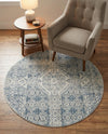Coastal Haven Collection Area Rug -  Shoreline Round Gray  lifestyle 64