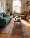 Heritage Elegance Collection Area Rug -  Windsor (Rust Red) Rectangle Rust Red  lifestyle 19