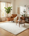 Alpine Plush Collection Area Rug -  Cortina (White) Square White  lifestyle 67