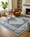 Savannah Series Collection Area Rug -  Augusta (Sky blue) Square Sky blue  lifestyle 50