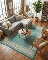 Soho Elegance Collection Area Rug -  Mercer (Turquoise) Rectangle Turquoise  lifestyle 21