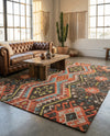 Savannah Threads Collection Area Rug - Yosemite Rectangle Multi  lifestyle 7