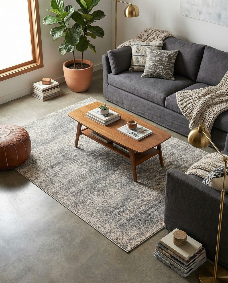 Bloomsbury Elegance Collection Area Rug -  Pimlico Rectangle Gray  lifestyle 28