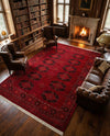Samarkand Elegance Collection Area Rug -  Fergana Rectangle Red  lifestyle 21