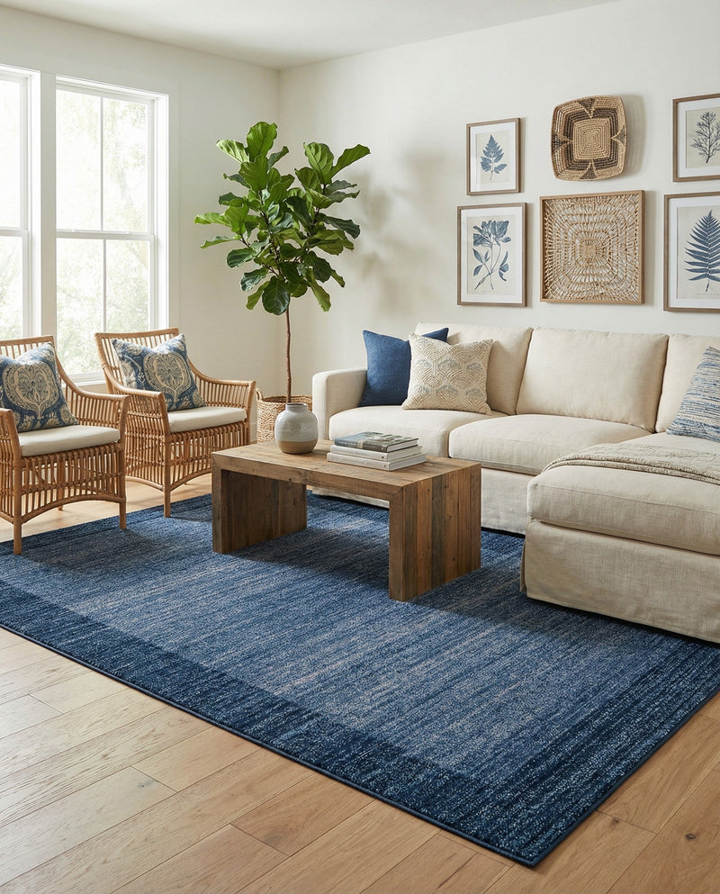 Studio Haven Collection Area Rug -  Conservatory (Navy Blue) Rectangle Navy Blue  lifestyle 4