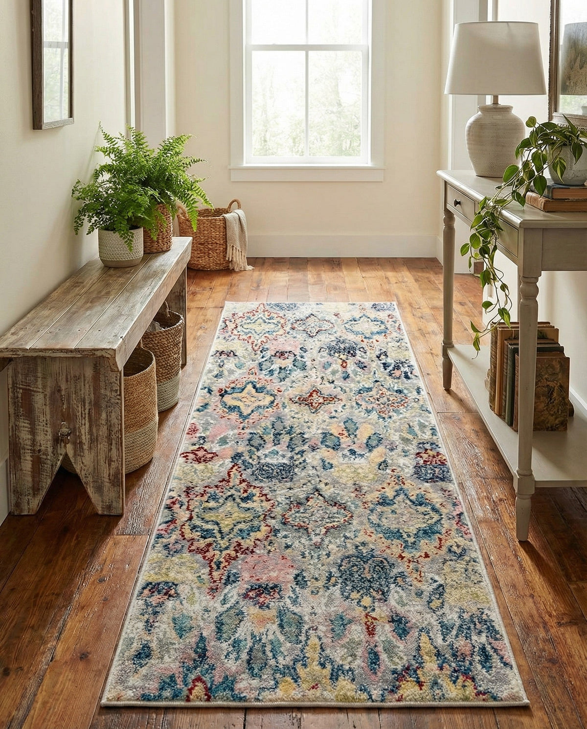 Savannah Elegance Collection Area Rug -  Forsyth Runner Multi  lifestyle 90