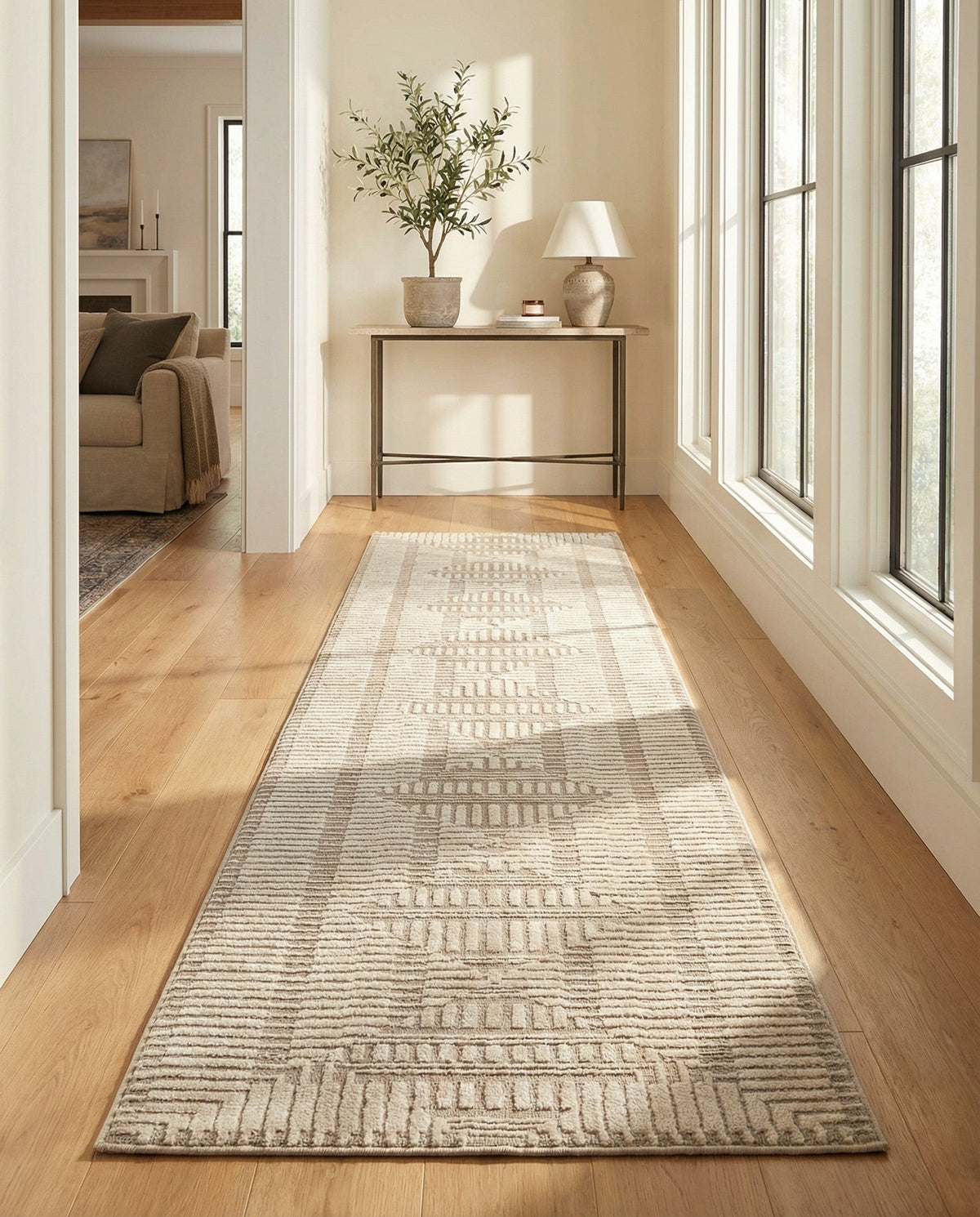 Haven Tapestry Collection Area Rug -  TranquilGlade Runner Twilight Stone Gray  lifestyle 33