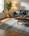 Aegean Elegance Collection Area Rug -  Santorini Rectangle Gray  lifestyle 5