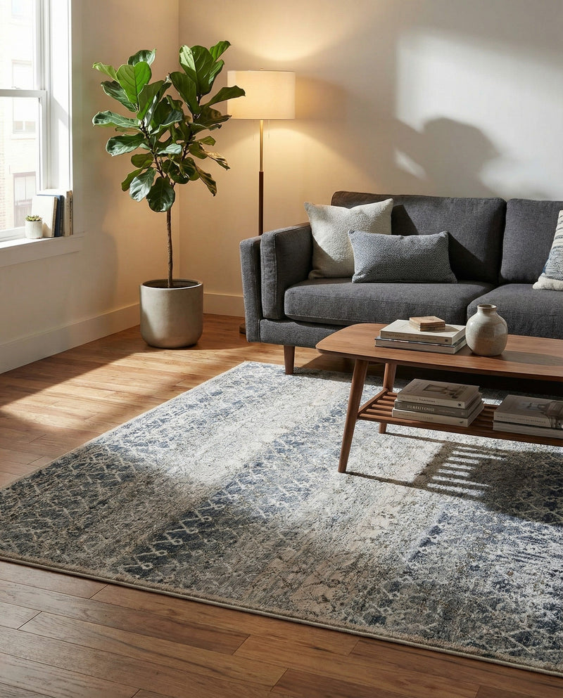 Aegean Elegance Collection Area Rug -  Santorini Rectangle Gray  lifestyle 5