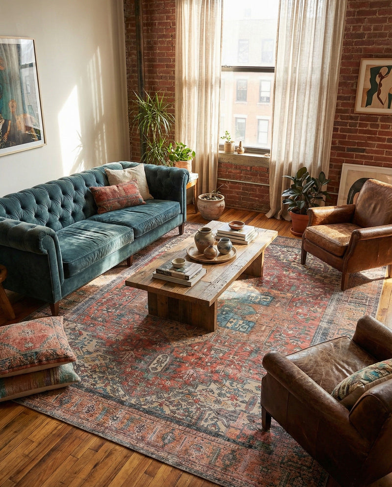 Heritage Elegance Collection Area Rug -  Windsor (Rust Red) Rectangle Rust Red  lifestyle 10