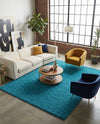 Plush Oasis Collection Area Rug - Serenity (Turquoise) Rectangle Turquoise  lifestyle 25