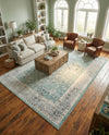 Adriana Terrace Collection Area Rug - Capri (Aqua) Rectangle Aqua  lifestyle 5