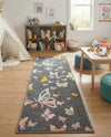 Wonder Tykes Collection Area Rug -  Carnival Runner Charcoal Gray  lifestyle 52