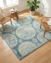 Arcadia Rugs Collection Area Rug -  Atlantis (Gray and Blue) Square Gray and Blue  lifestyle 60