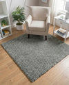 Cozy Comfort Shag Collection Area Rug - Haven (Cloud Gray) Square Cloud Gray  lifestyle 44