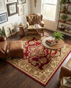 Jaipur Elegance Collection Area Rug -  Jantar Square Red  lifestyle 48