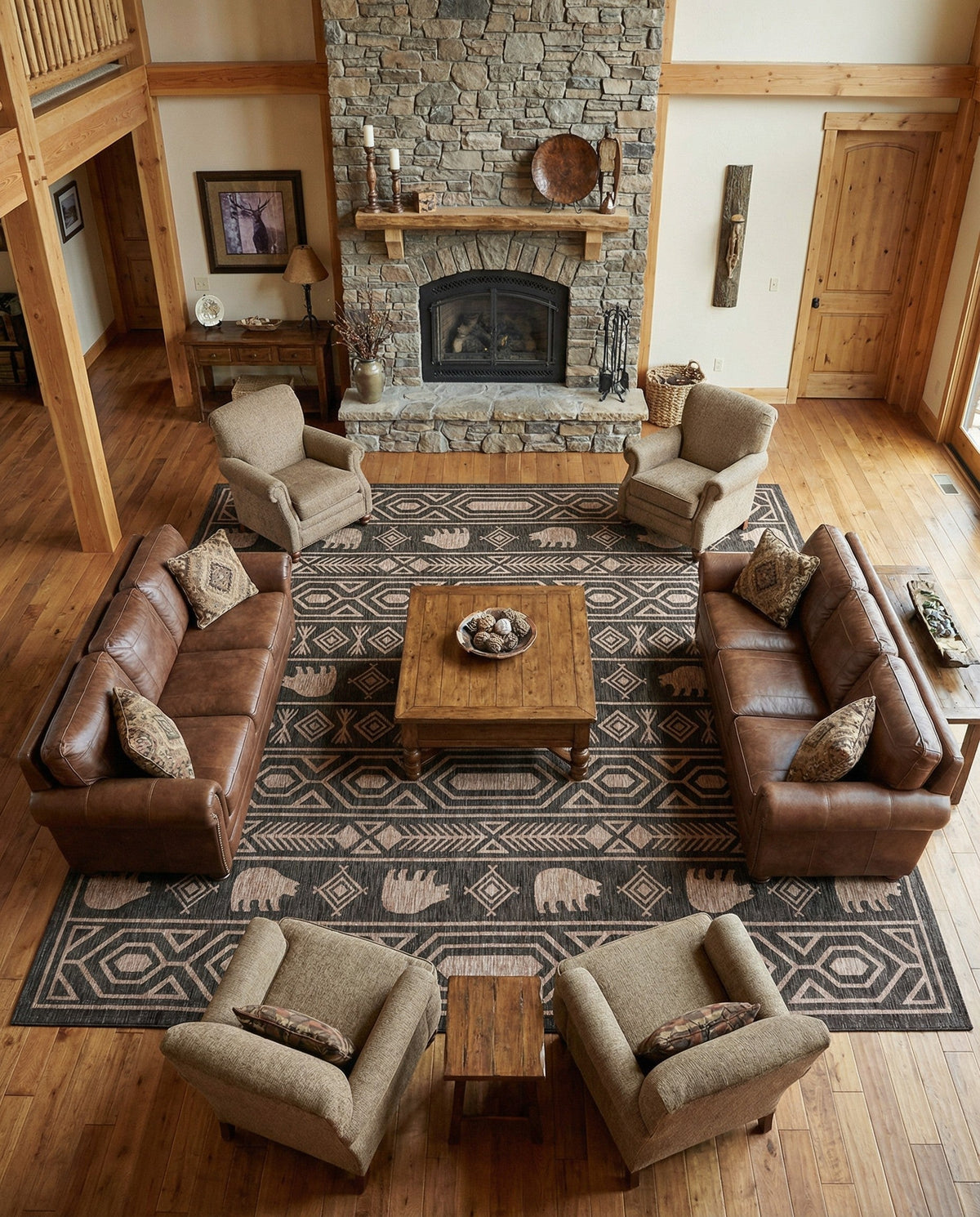 Mesa Oasis Rugs Collection Area Rug - Sundown Square Black  lifestyle 113